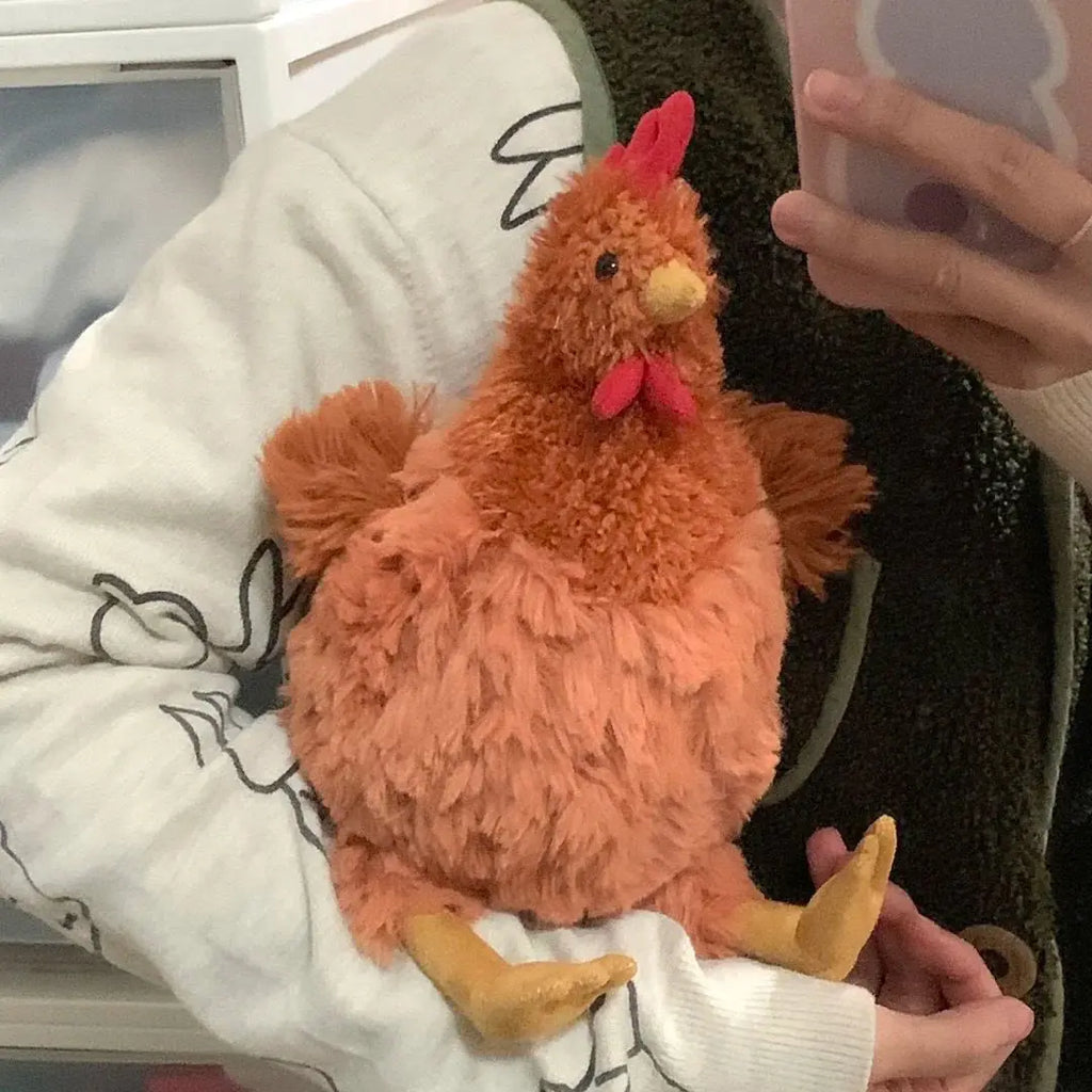 Cecil Realistic Plush Hen Toy - Cute Jellycat Cruney