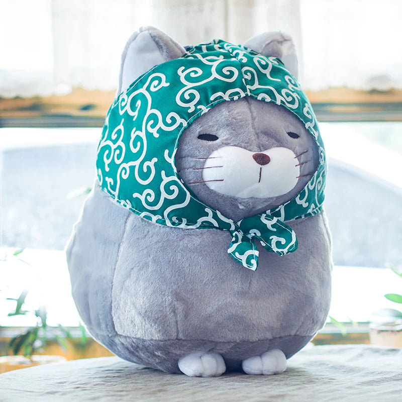 Plush Toy Cat - Fortune Cat with Mustache Design