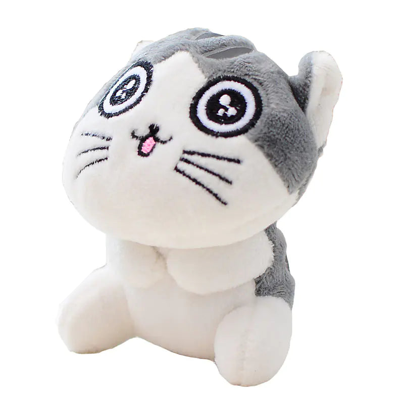 Plush Cat Keychain Doll for Girls (Cheese Cat Pendant)