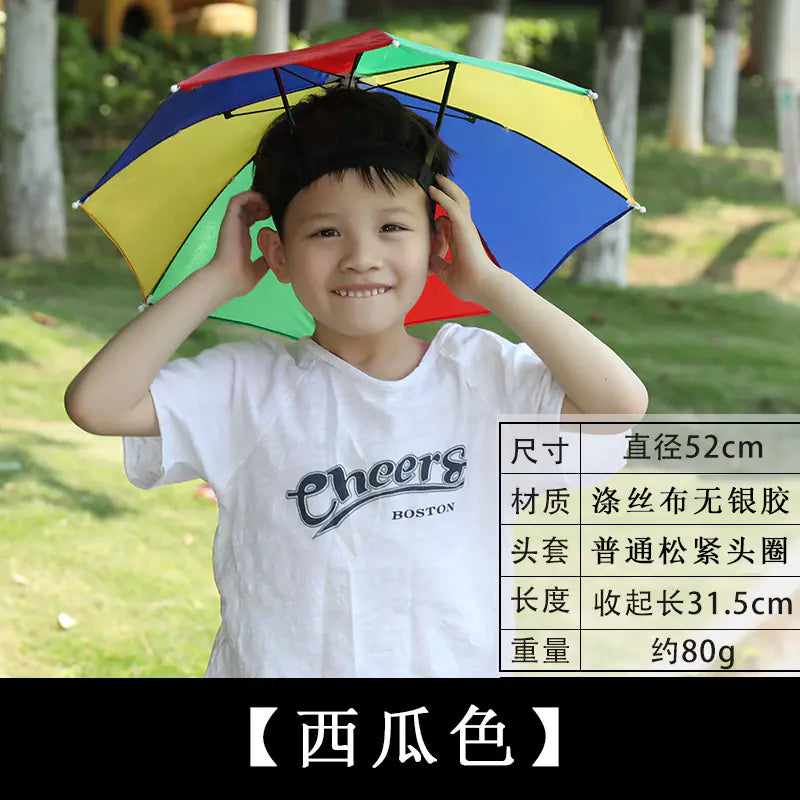 Double-Layer Waterproof Fishing Umbrella Hat for Outdoors