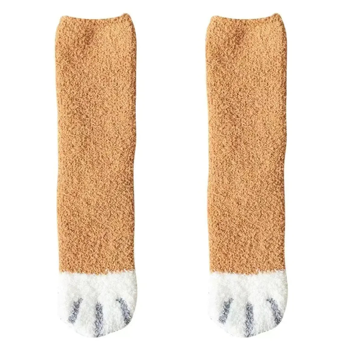 Calcetines polares con diseño de pata de gato