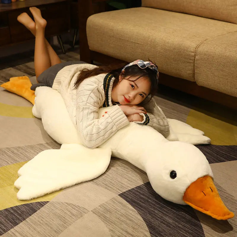Juguete de peluche de pato gigante de 50 cm - Almohada suave y esponjosa