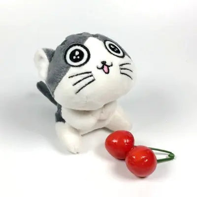 Plush Cat Keychain Doll for Girls (Cheese Cat Pendant)
