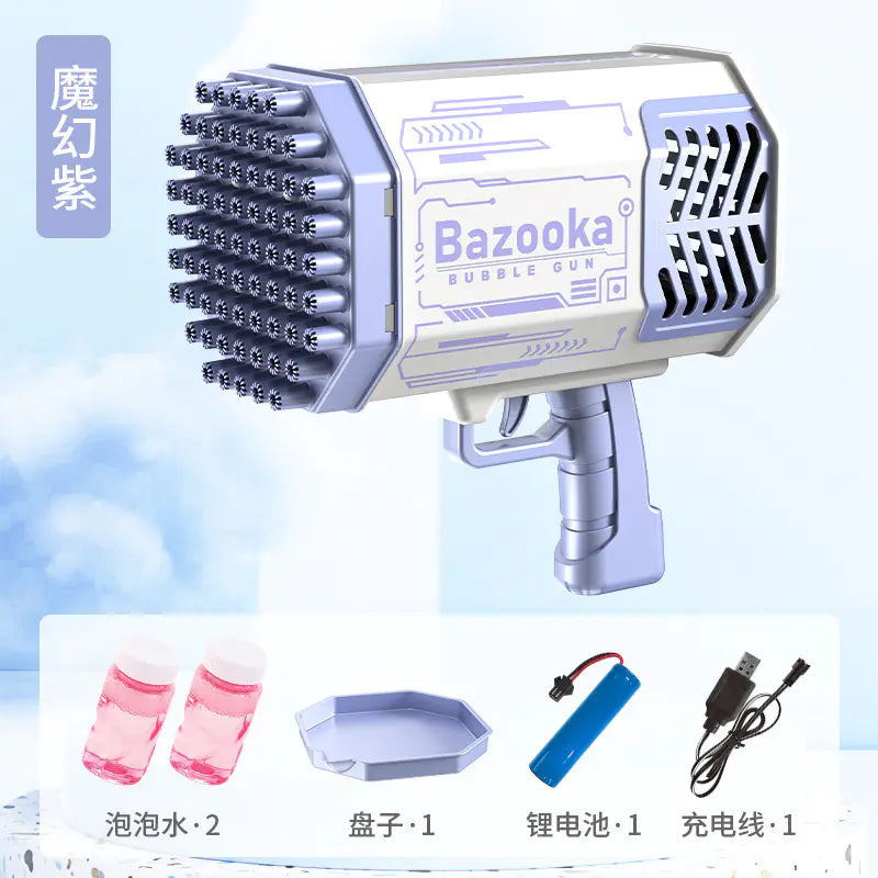 32-Hole Electric Bubble Gun for Kids' Play and Events