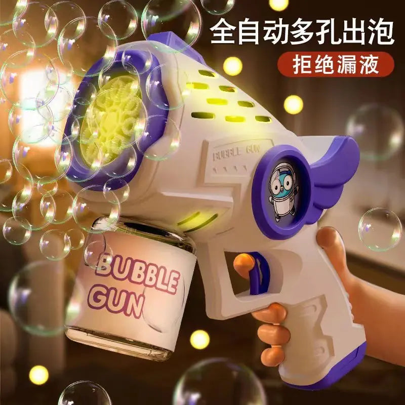 32-Hole Electric Bubble Gun for Kids' Play and Events