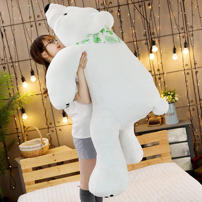 Cute Plush Arctic Bear Toy and Pillow for Sleeping