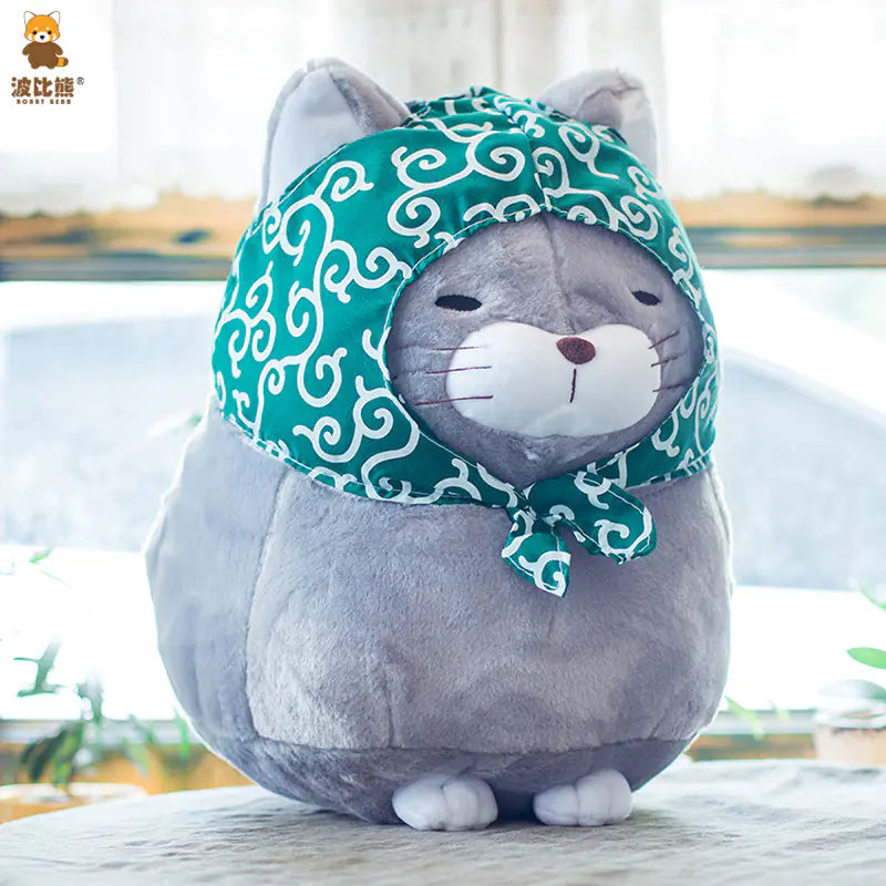 Plush Toy Cat - Fortune Cat with Mustache Design