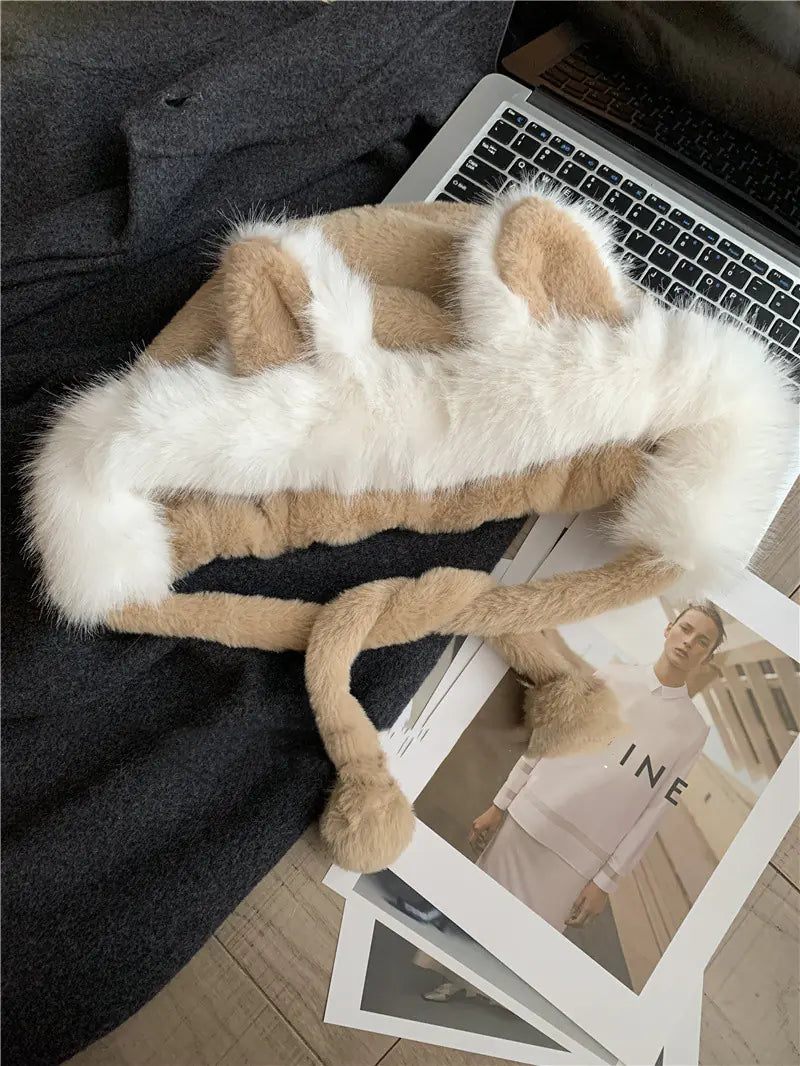 Cute Fox Ears Plush Hat
