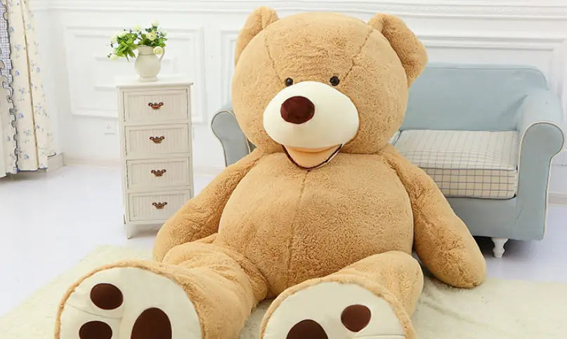 Giant Teddy Bear Plush Leather Shell