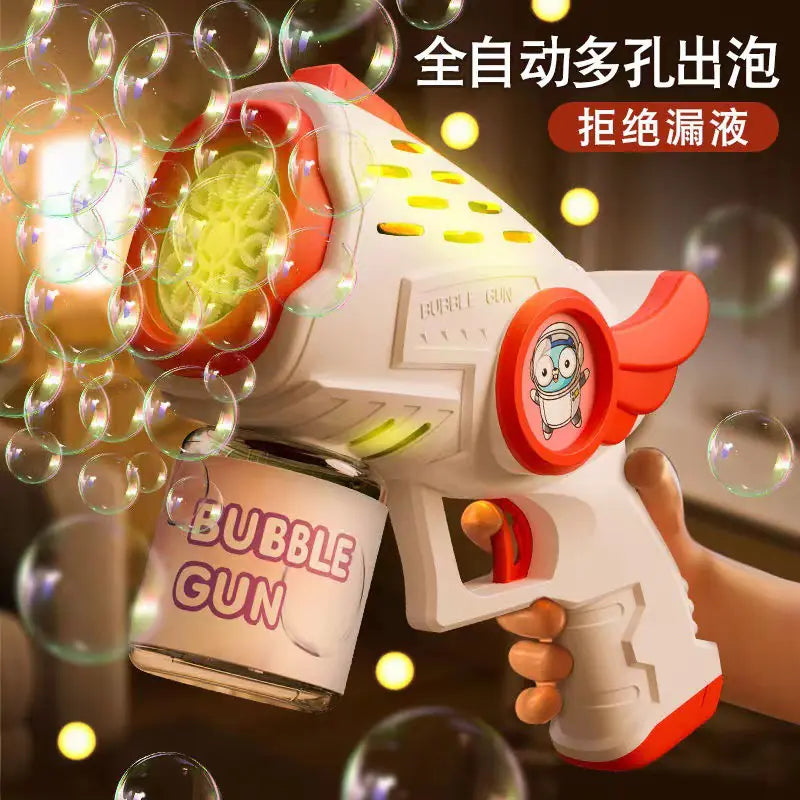 32-Hole Electric Bubble Gun for Kids' Play and Events