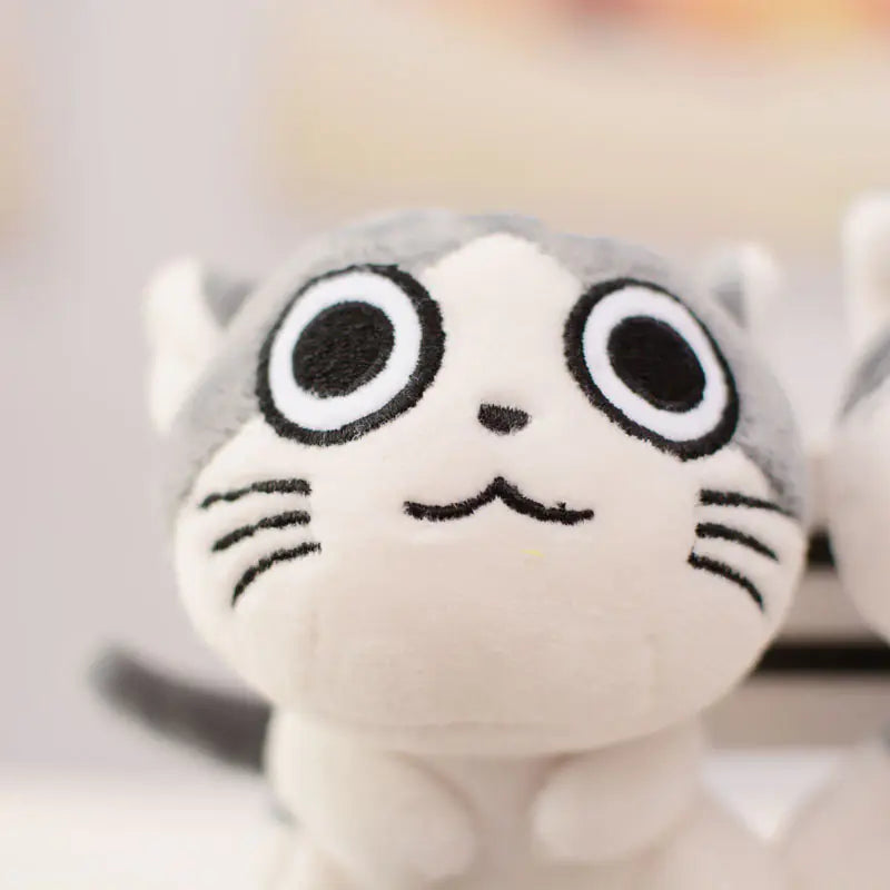 Plush Cat Keychain Doll for Girls (Cheese Cat Pendant)