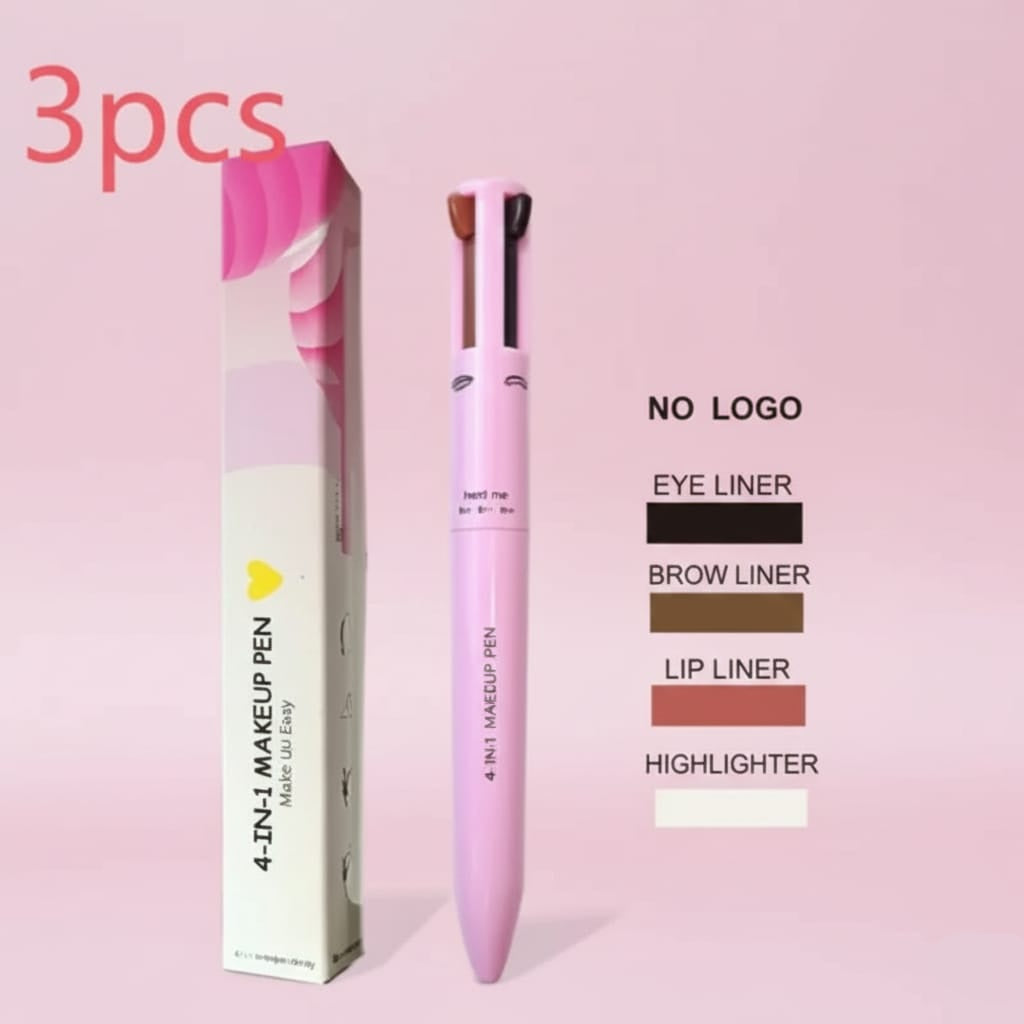 4-in-1 Cosmetic Brush – Highlight, Lip, Eye & Brow Pencil