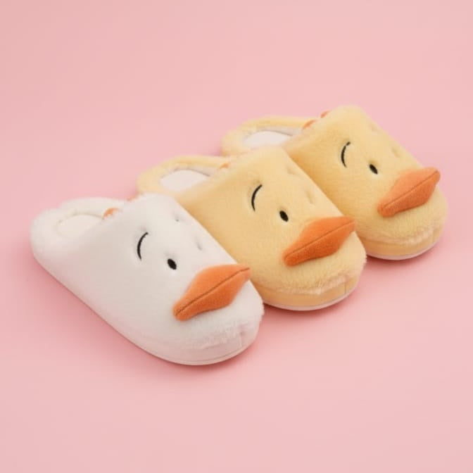 Pantuflas cara de pato de algodón