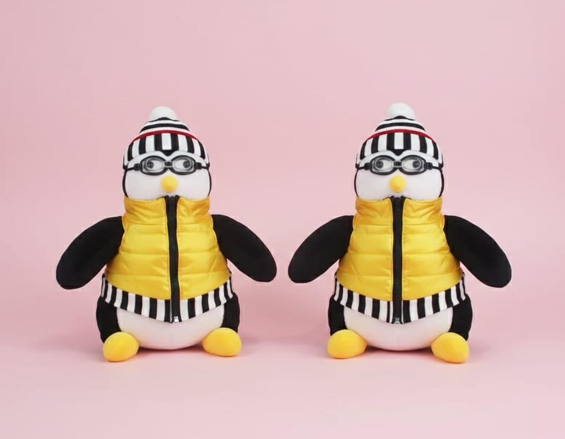 Penguin Plush Toy from Domestic Fabric (Friends Theme)