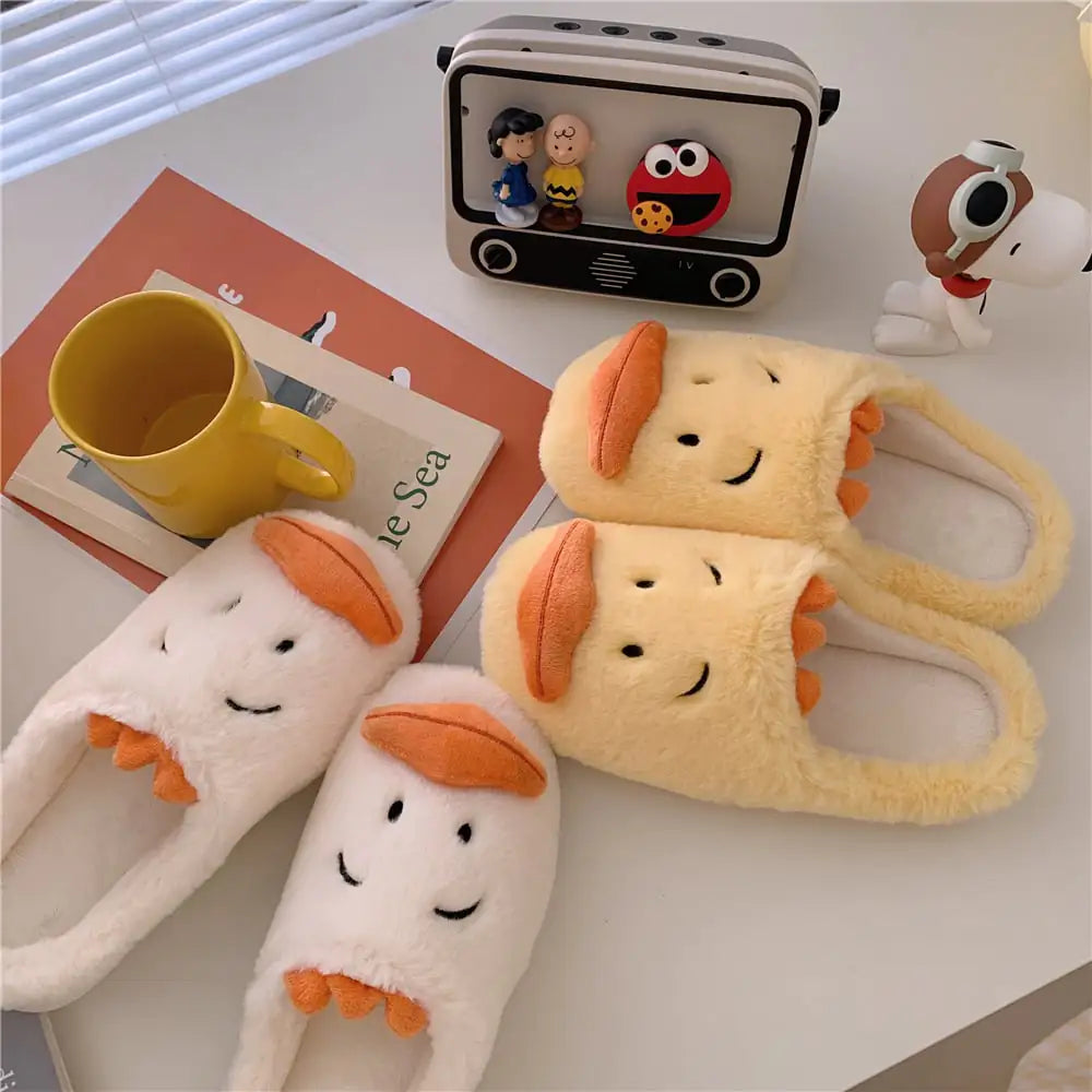 Pantuflas cara de pato de algodón