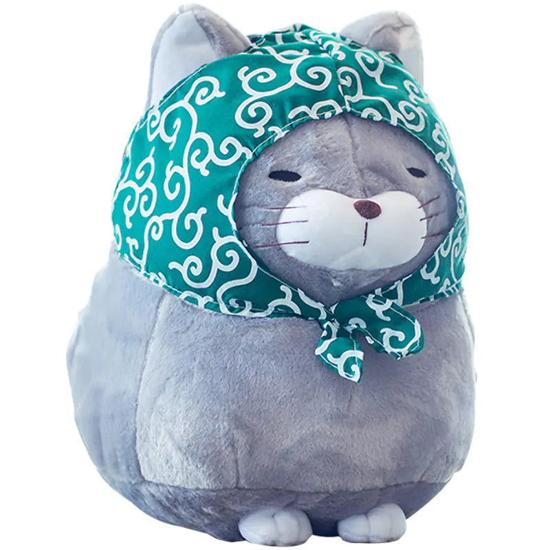 Plush Toy Cat - Fortune Cat with Mustache Design