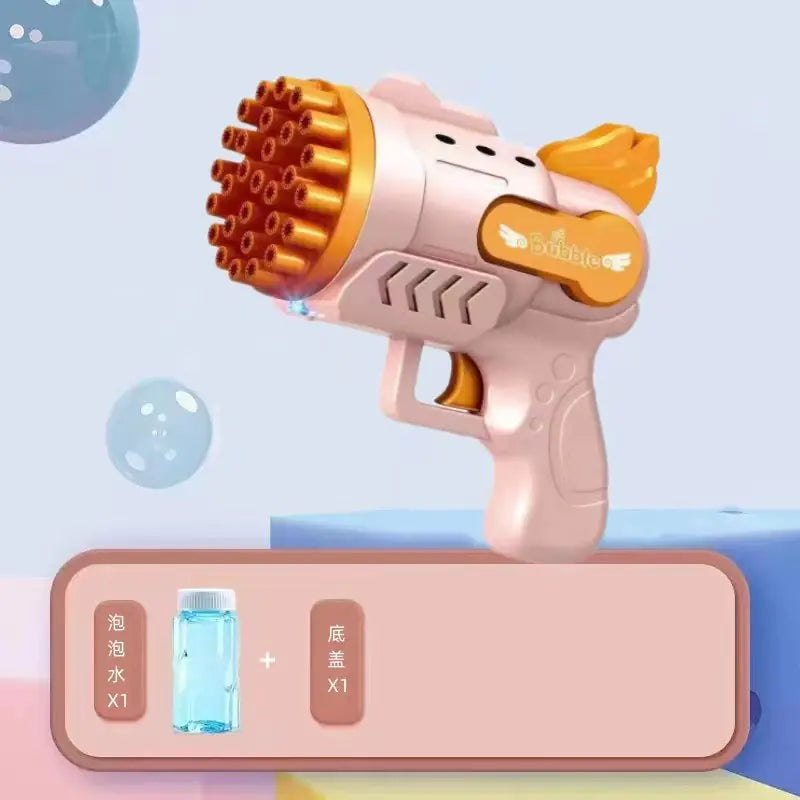 32-Hole Electric Bubble Gun for Kids' Play and Events
